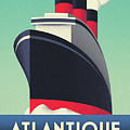 Art Deco Ocean Liner Ship - Green