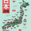 Japan Map - Flat Mint